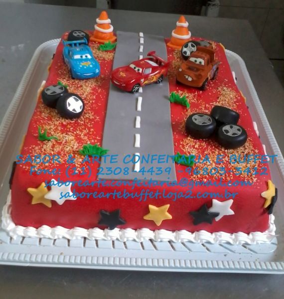 Doces e Bolos Artesanais Rio Preto  Telefone (17)3225-2221: (Pasta  Americana) Carro Relâmpago McQueen Mattel Carros